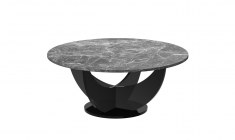 CAPRI 100 round coffee table (high gloss/different colours)